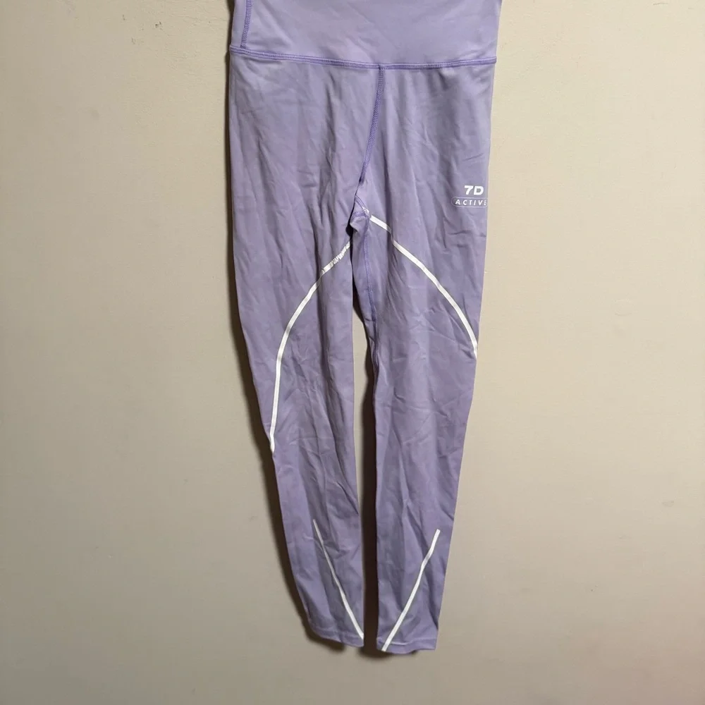 7 Days Active x Bandier Collab Lavender Legging- Size XS